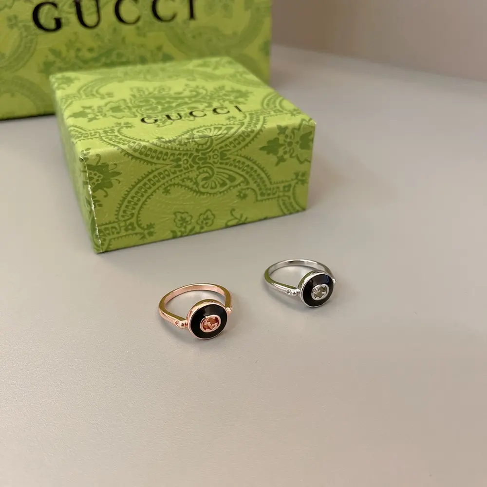 Gucci Interlocking series 18K gold ring Size 13-25