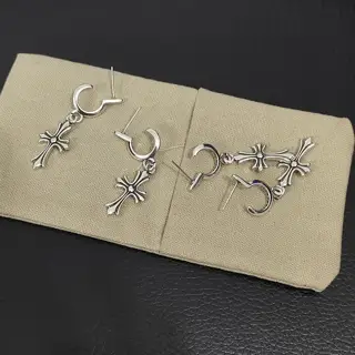 Chrome Hearts Classic Double Cross Earrings