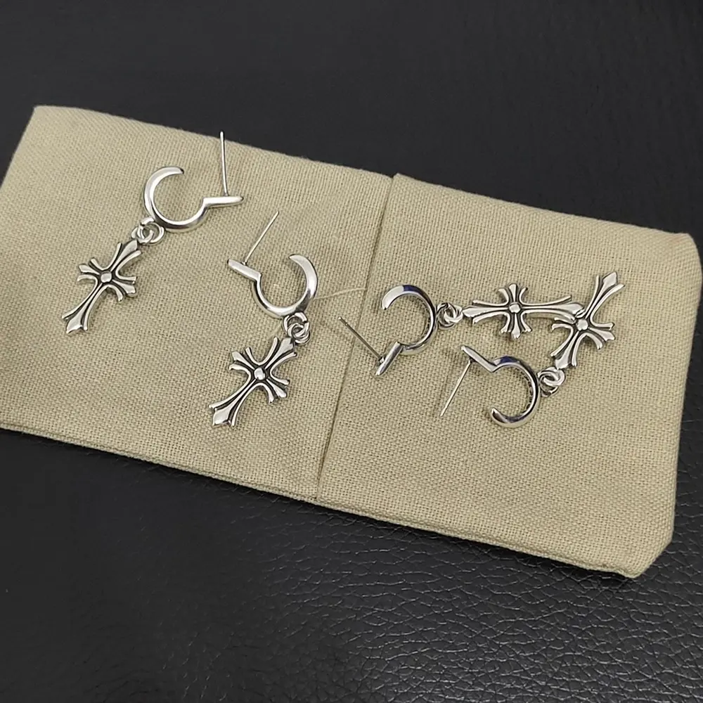 Chrome Hearts Classic Double Cross Earrings