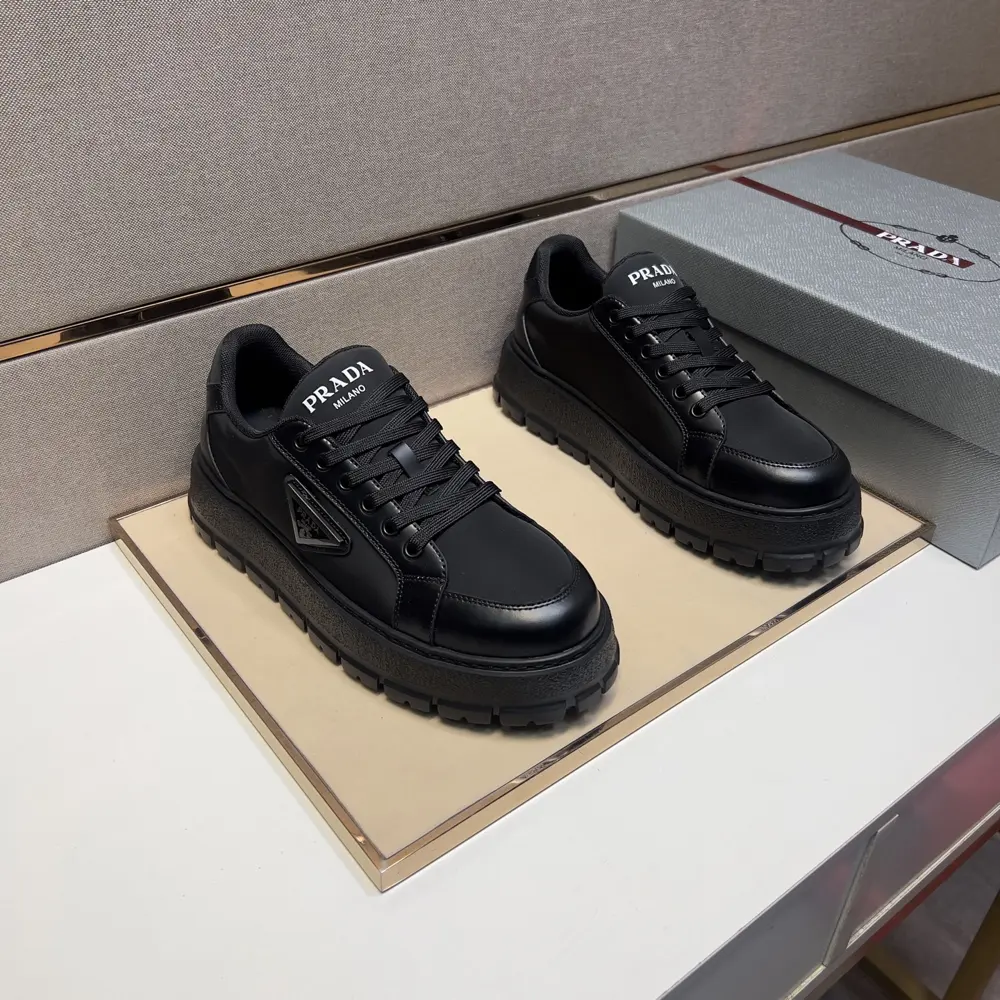 Prada men’s casual shoes 2024z counter simultaneous sale Size: 38-44# The upper