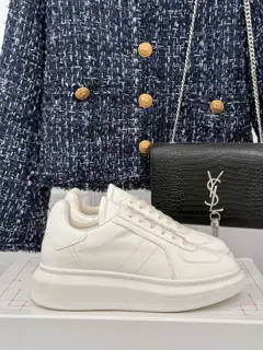 McQueen couple’s Dexter casual sports white shoes