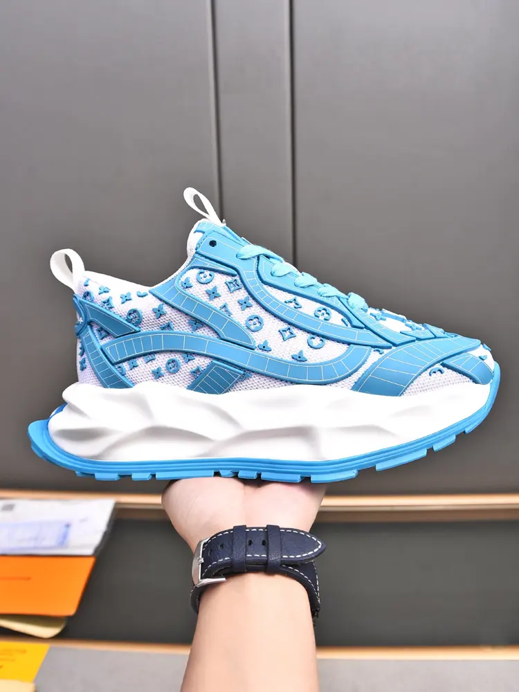 Louis Vuitton sneakers imported mesh with high-tech glue dripping technology cowhide