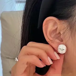 Celine vintage brushed earrings