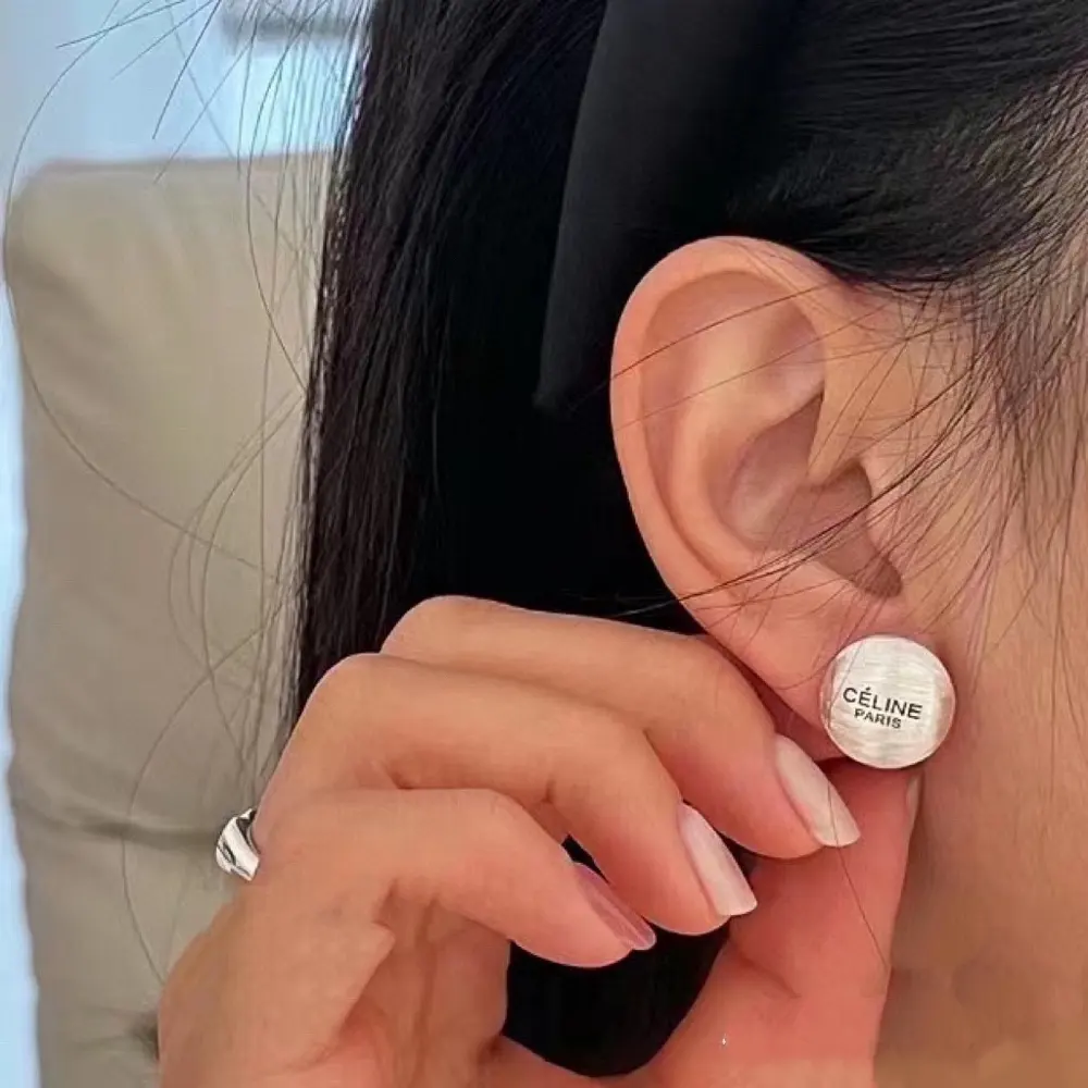 Celine vintage brushed earrings