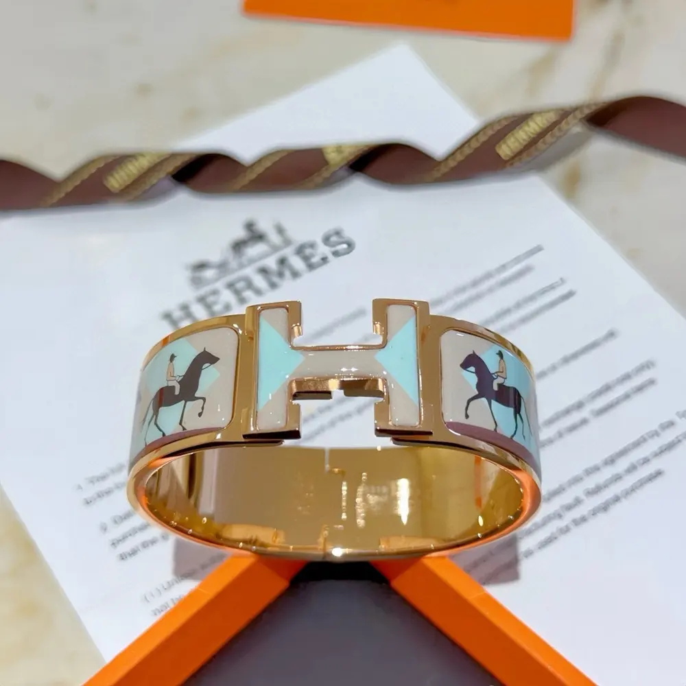 Hermes bracelet Original custom 20mm wide bracelet The enamel craft is a real test of the