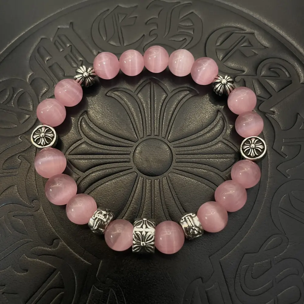 Chrome Hearts classic retro multi-element powder cat’s eye bracelet