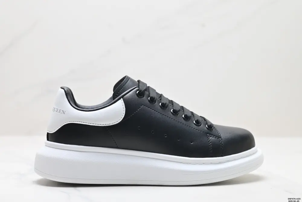Italian luxury brand Alexander McQueen Sole Leather Sneakers low-top fashion thick-soled 553770