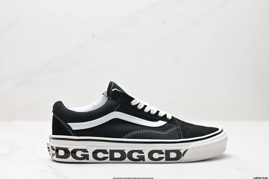 Vans CDG x Vans Old Skool Vault OG LX co-branded casual trendy retro low-top canvas VNOA4X60E