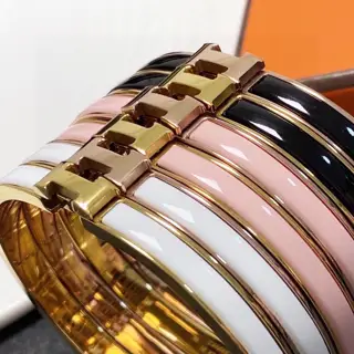 Hot item recommendation quality Hermes enamel bracelet small size thin high version