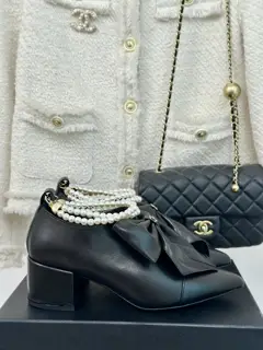 Chanel Bow Pearl Double C Boots Series