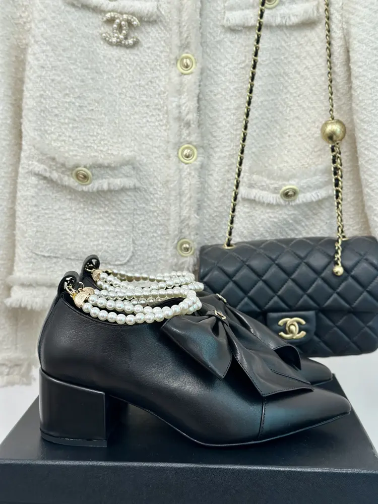Chanel Bow Pearl Double C Boots Series