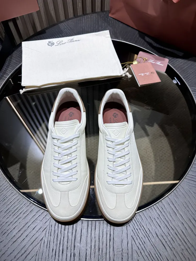 Loro piana casual sneakers The new suede tennis shoe features an ultra-low-top design