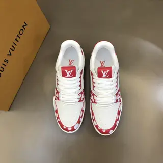 Louis Vuitton x Yayoi Kusama launches Trainer sneakers. Cow leather builds Virgil Abloh’s
