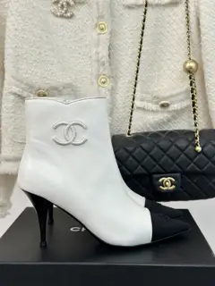Chanel pointed high-heeled ankle boots