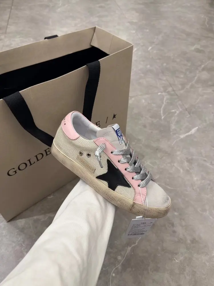 Golden Goose online pink tail couple model original high version Shoes