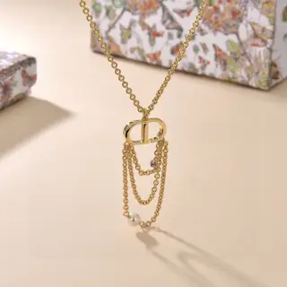 Dior The new Dior letter necklace is loved by all the top brands. The metal texture