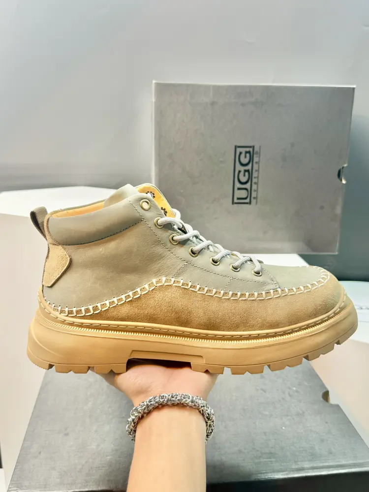 UGG fleece lace-up casual outdoor short boots Trey outdoor style