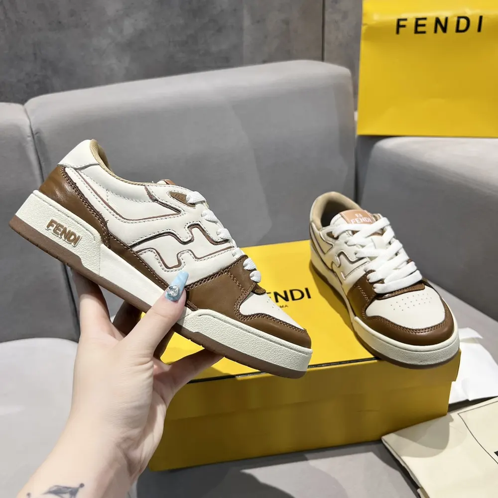 Fendi Match series thick-soled retro sports skateboard shoes 1:1 top quality