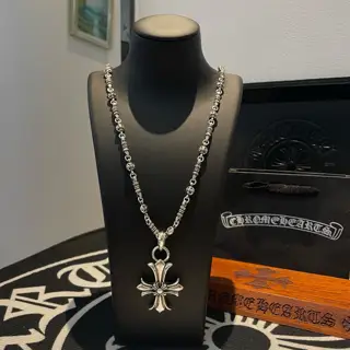 Chrome Hearts cross flower ball necklace