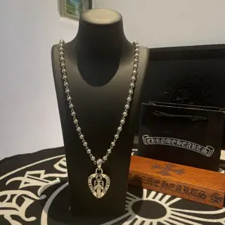 Chrome Hearts vintage cross flower ball necklace