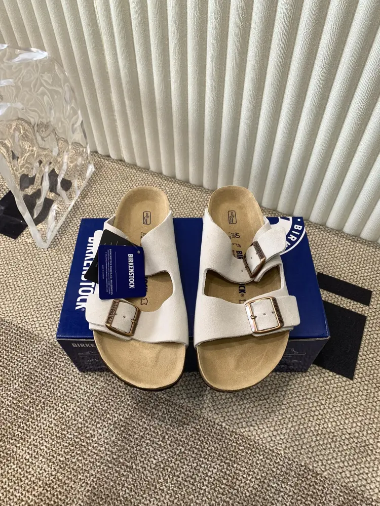 Birkenstock Boston leather cork slippers Birkenstock beach couple slippers