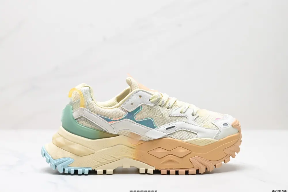 FILA FUSION Fila fashion brand BIANCO fabric synthetic leather hard candy stitching shock T12W321301FSG