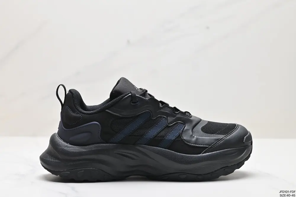 Adidas uses breathable woven surface material and highly elastic and lightweight MD foam IF8749