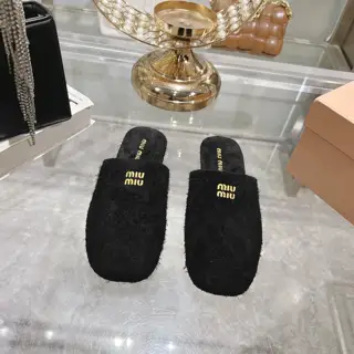 Miu Miu Miu 24s new summer Mules lazy closed toe half slippers