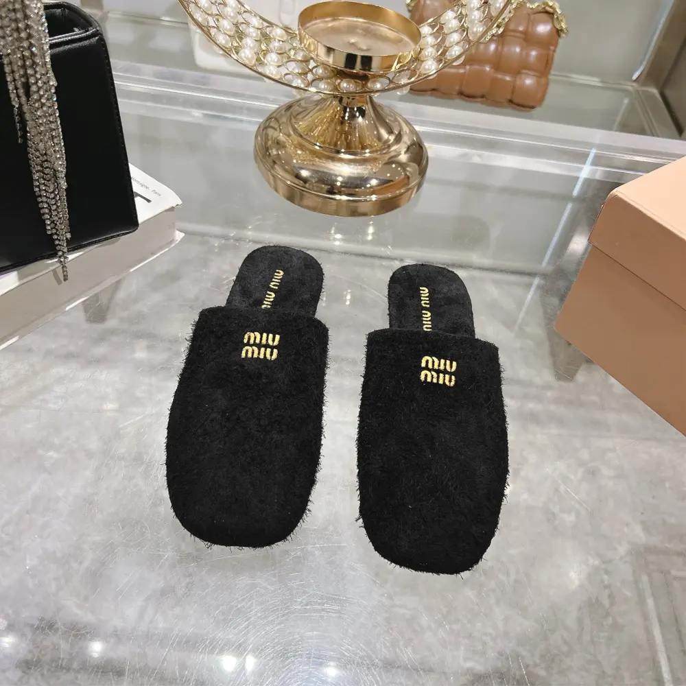 Miu Miu Miu 24s new summer Mules lazy closed toe half slippers