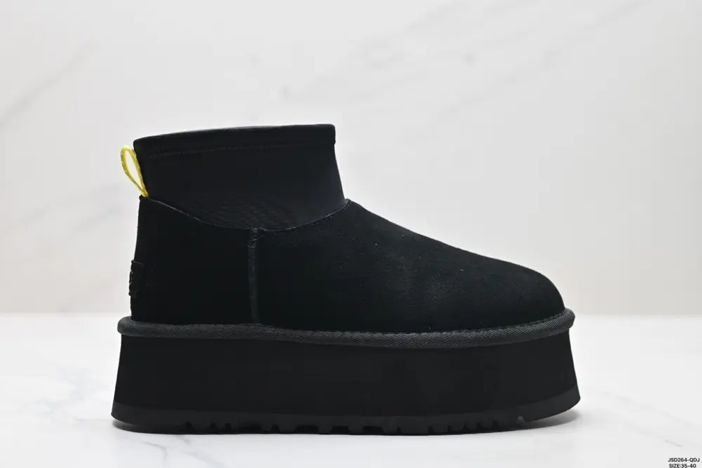 UGG Zhou Dongyu same style thick-soled snow boots for women 2024 new style leather and fur