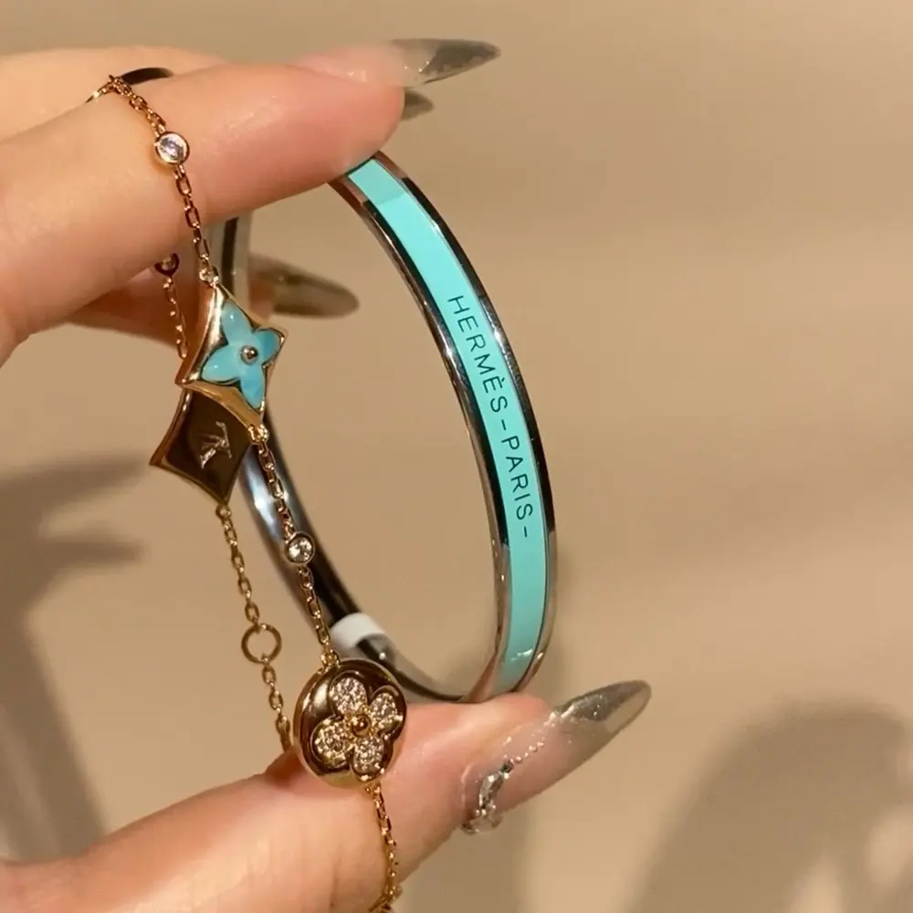 Hermes enamel bracelet small thin high version one-to-one precision version The narrow