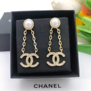 Chanel new double C tassel earrings