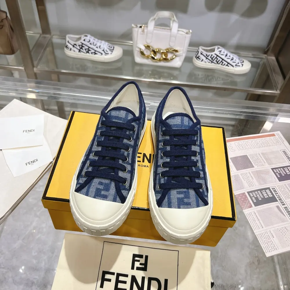 Fendi couple canvas shoes