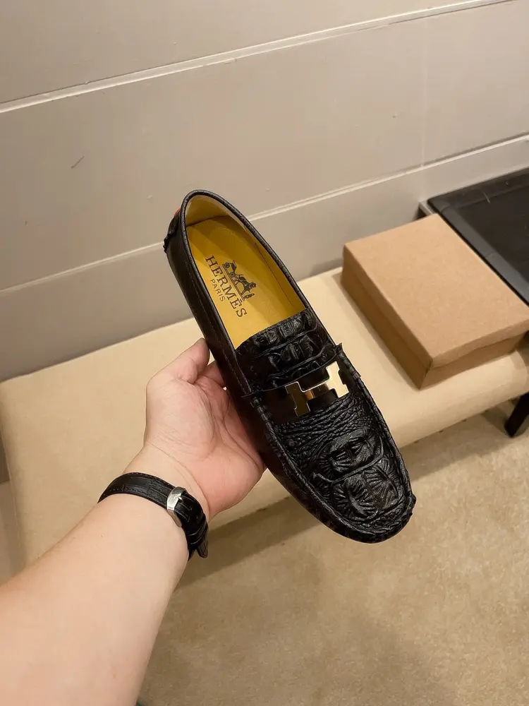 Hermès slip-on boat shoes are luxurious