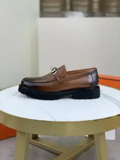 Hermès Men’s Fashion Formal Casual Leather Shoes Slip-on Style