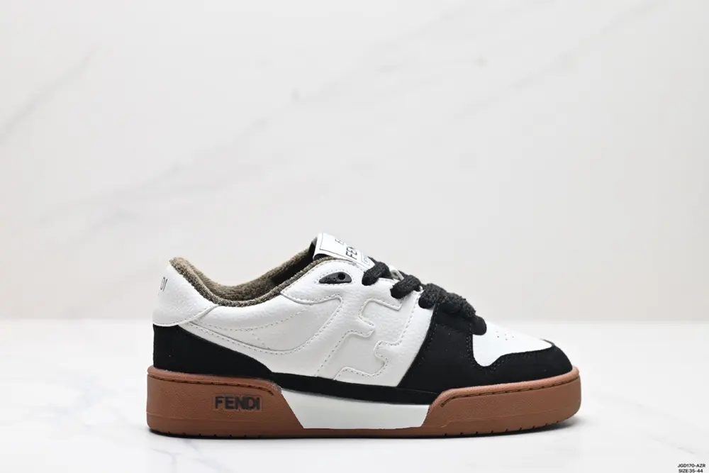 FENDI Match leather low-top casual fashion sneakers
