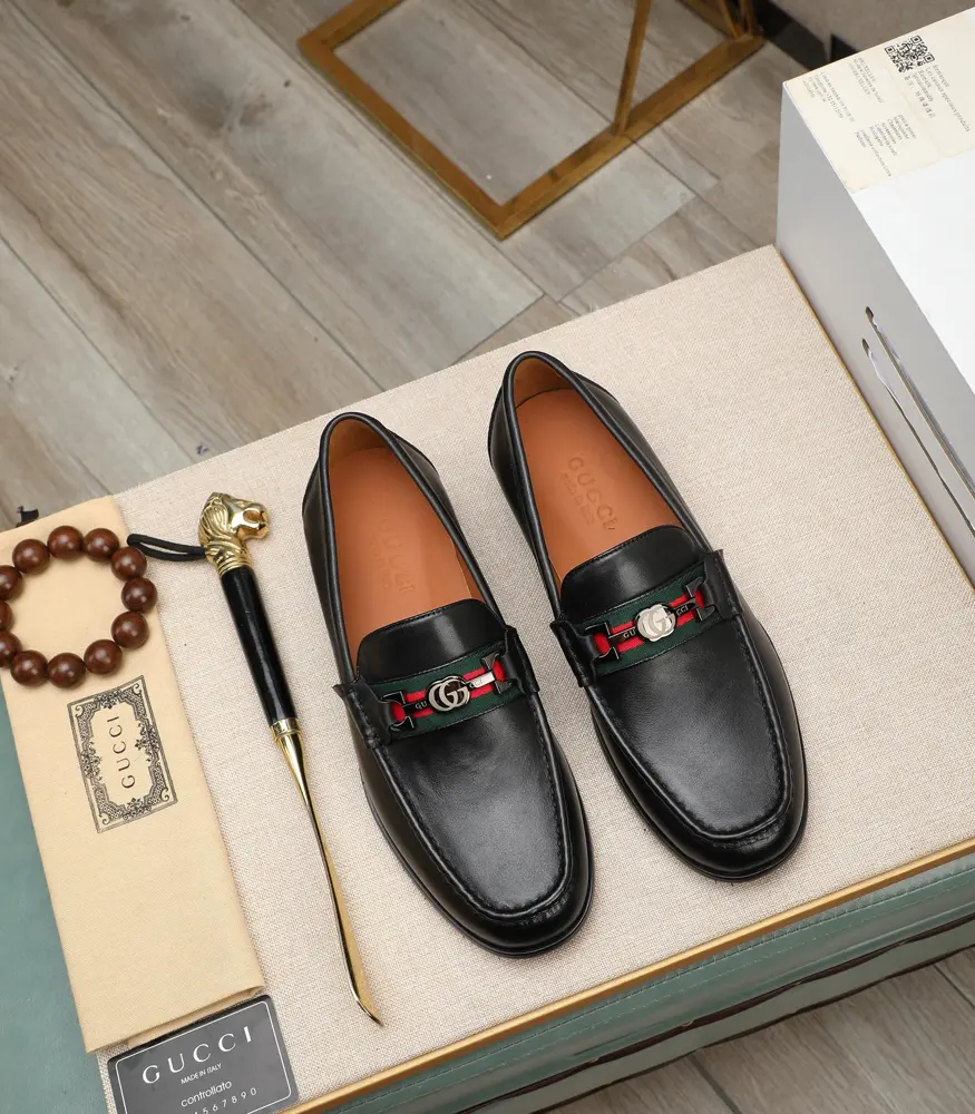 Gucci formal leather shoes Italy imported cowhide + top imported water-dyed cowhide lining