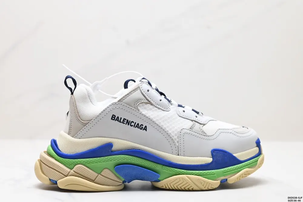 Balenciaga Triple S polyester fabric leather shock-absorbing non-slip wear-resistant 524039