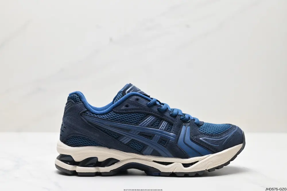 ASICS breathable mesh upper with some synthetic leather material uses the new AHAR+ rubber 1201A161-200