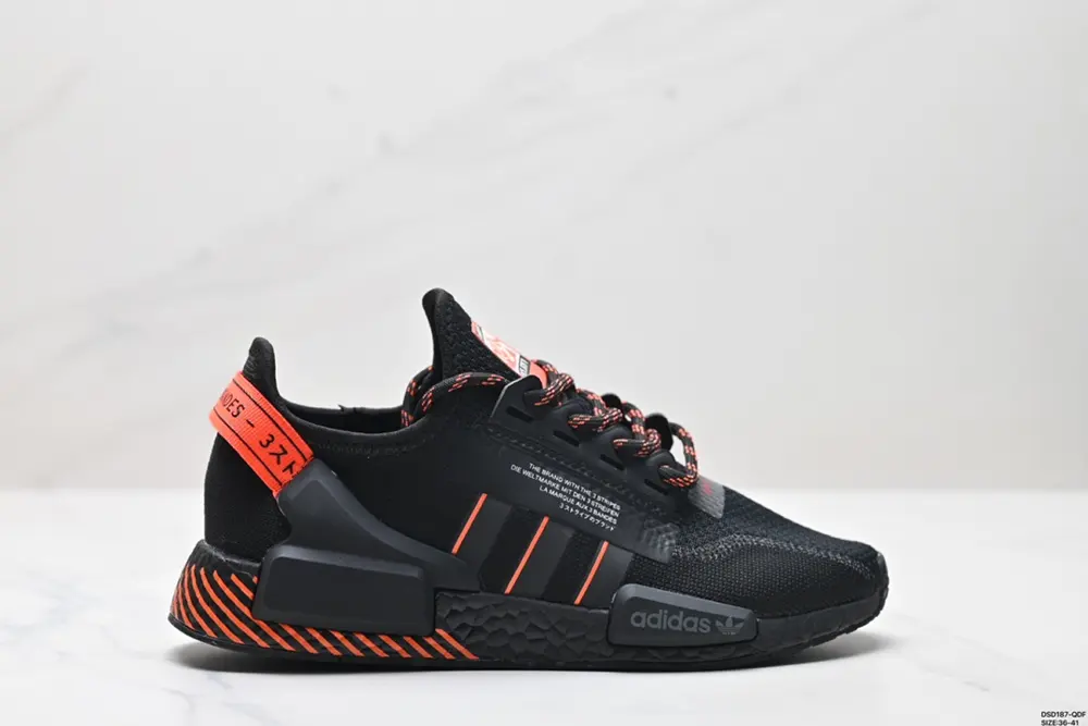 Adidas NMD_R1 V2 Boost Popcorn Super Elastic Midsole Knitted Mesh Casual Sports Running FY1160