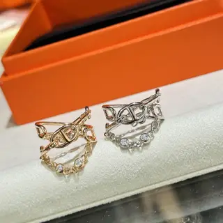Hot item New Hermes three-layer pig nose ring Imported S925 sterling silver material