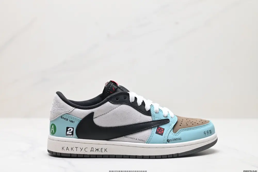Nike AJ1 reverse hook Travis Scott x Air Jordan 1 “Reverse Mocha” AJ1 Joe 1 TS Lightning DM7866-166