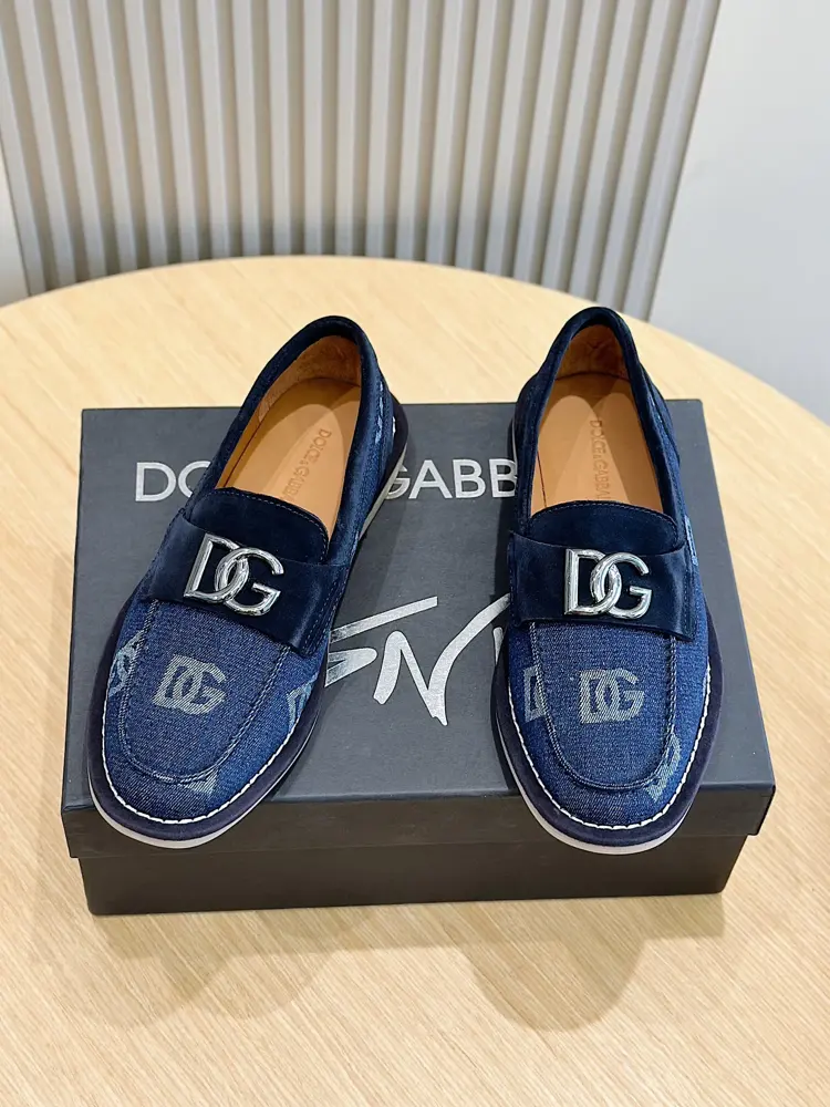 Dolce & Gabbana New Florio series soft suede moccasins