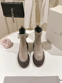 Brunello Cucinelli Ankle Boots The classic inspiration from loafers defines the modern