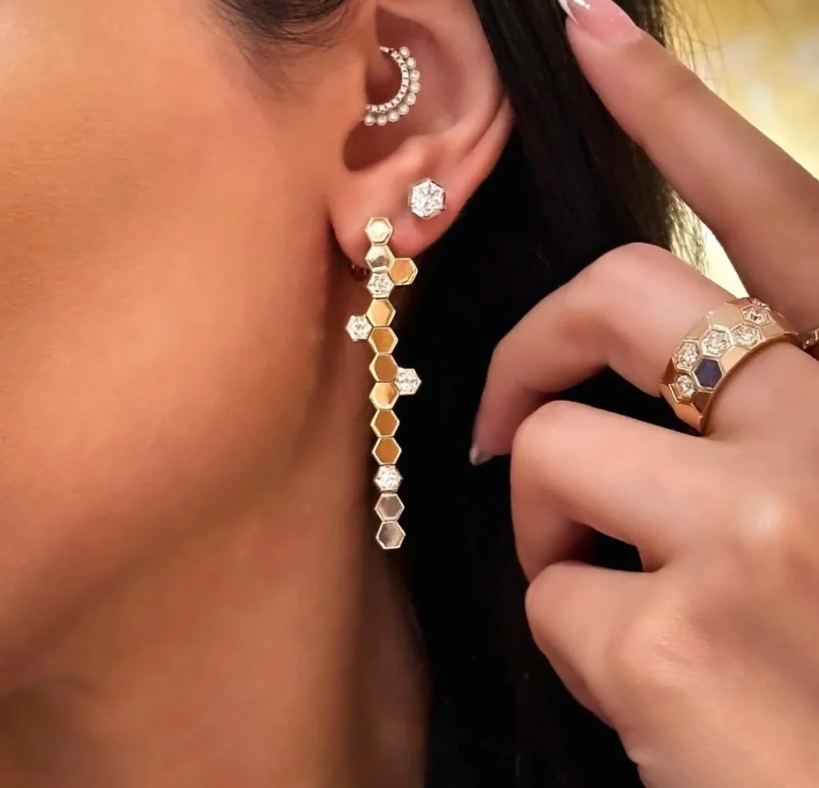 Chaumet Wide Honeycomb Ring
