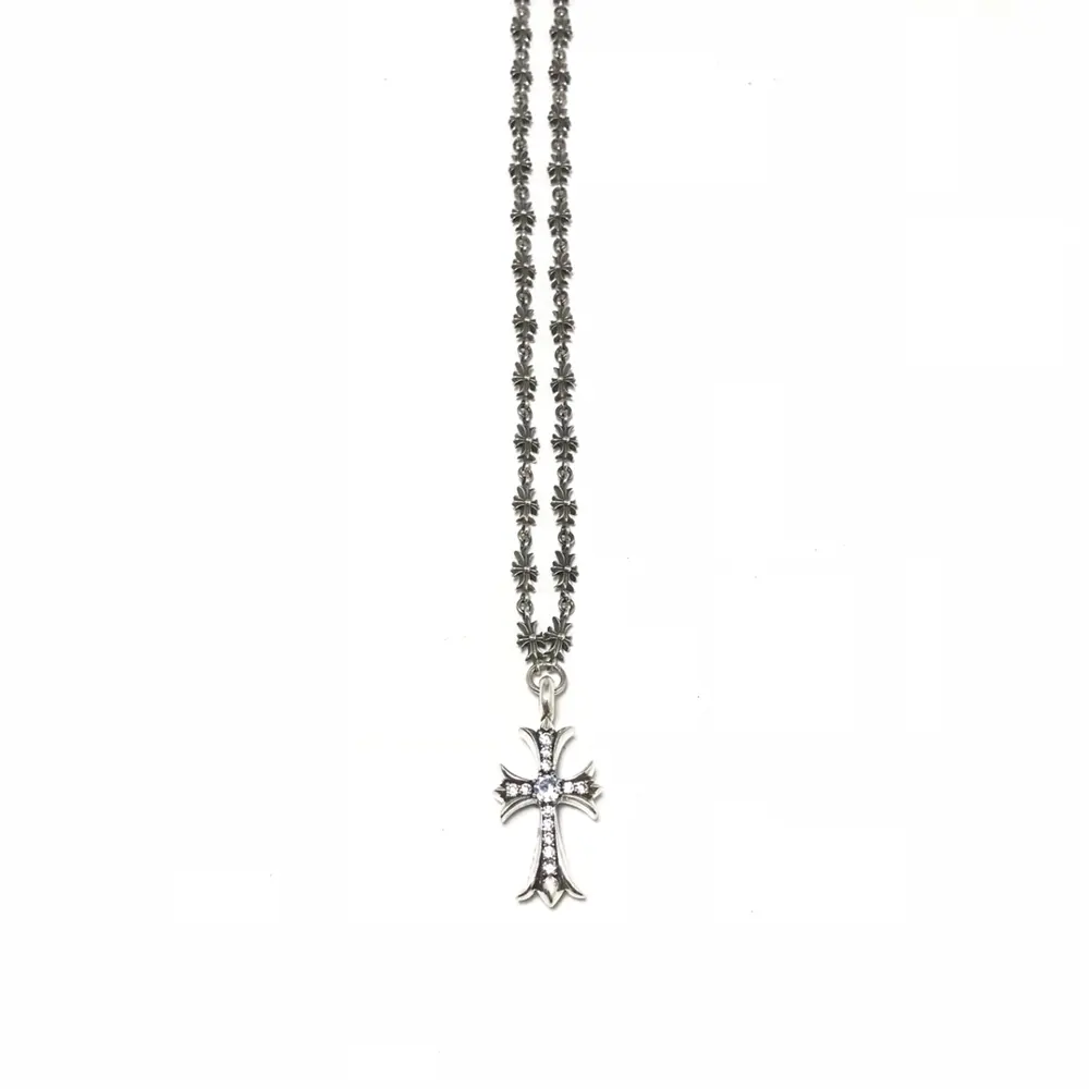 Chrome Hearts cross necklace with diamonds