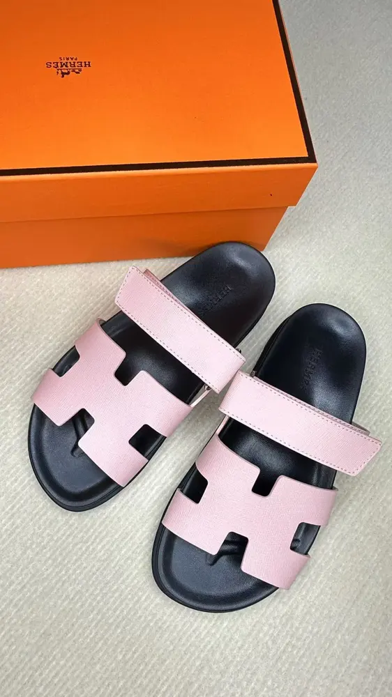 Hermès new oran cowhide H slippers. Paris original flyback mold perfect creation of the