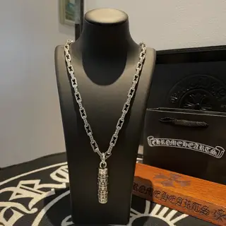 Chrome Hearts letter square buckle necklace