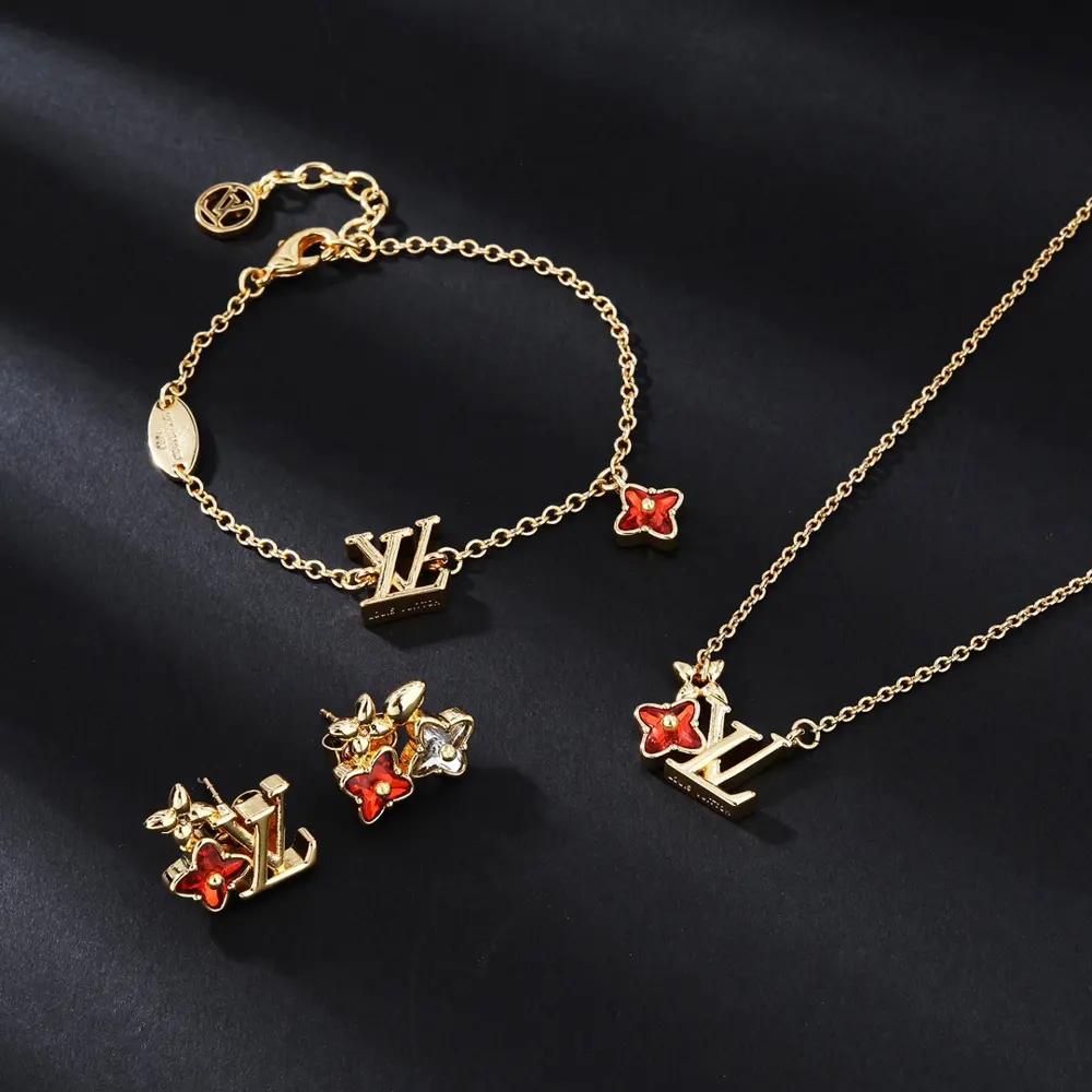 Louis Vuitton Necklace Bracelet Earrings