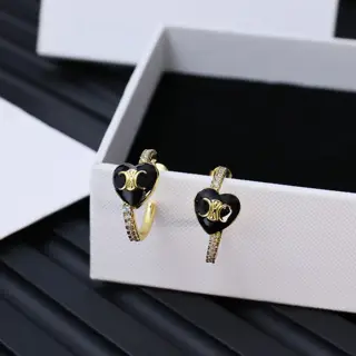 Celine Arc de Triomphe new heart earrings